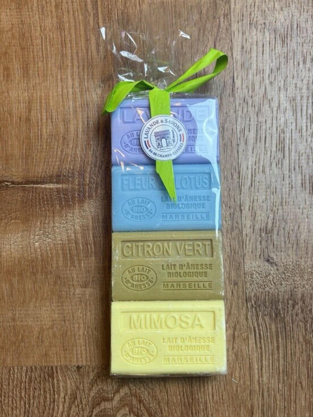 Label Provence Nature Paris Soap Set 4 Lavender Fleur Lotus Citron Vert Mimosa